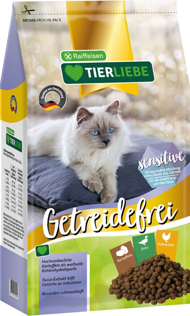 TIERLIEBE Katzen-Trockenfutter Getreidefrei